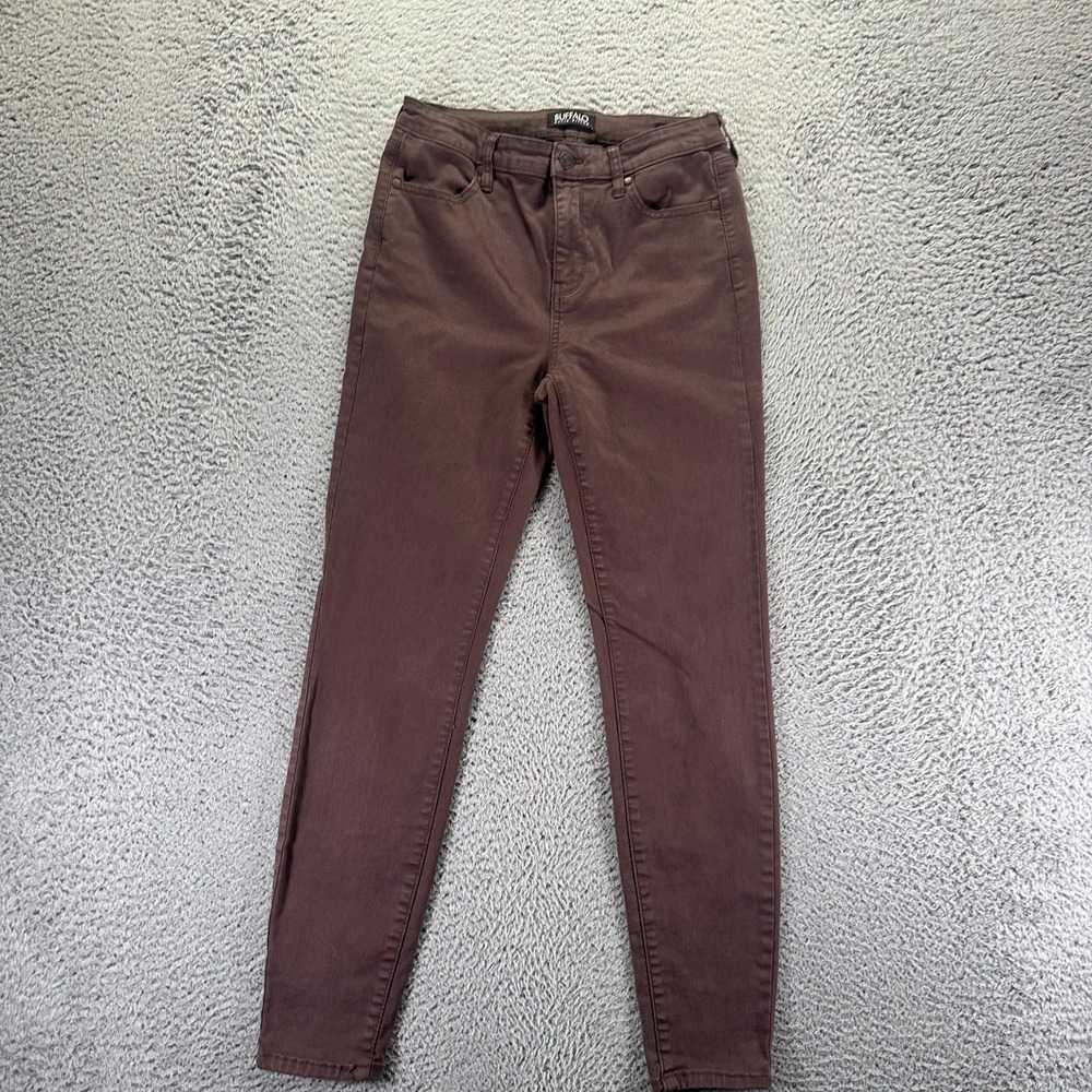 Buffalo David Bitton Hanna Jeans Womens 4 Brown Denim Skinny Leg Hi-Rise Stretch